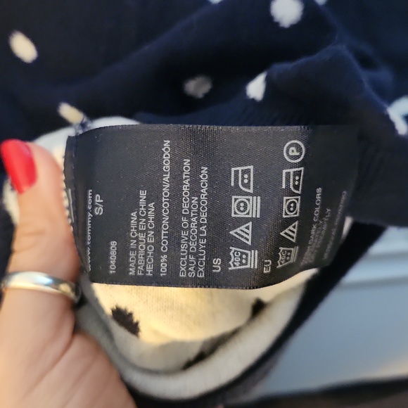 Tommy Hilfiger polka-dot sweater, size small, navy blue - Picture 4 of 4